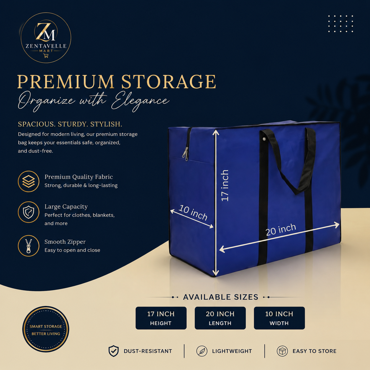 Zentavelle Premium Storage Bag ā Spacious & Durable Organizer